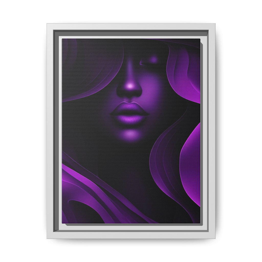 The Quiet Bloom – Purple Abstract Woman Portrait