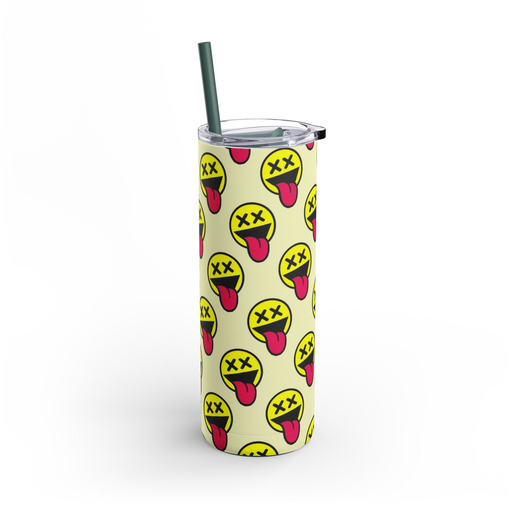 Funny Emoji Tumbler, 20oz, Party Cup, Gift for Teens, Drinkware, Kawaii Style, Summer Vibes, Unique Design