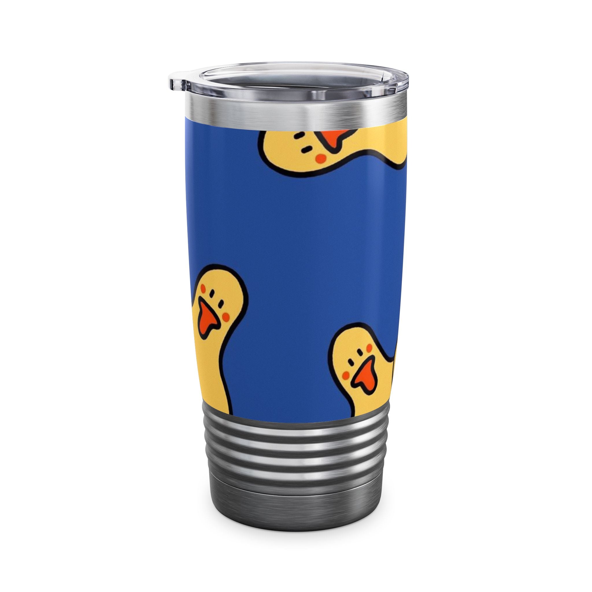Playful Duck Pattern Tumbler