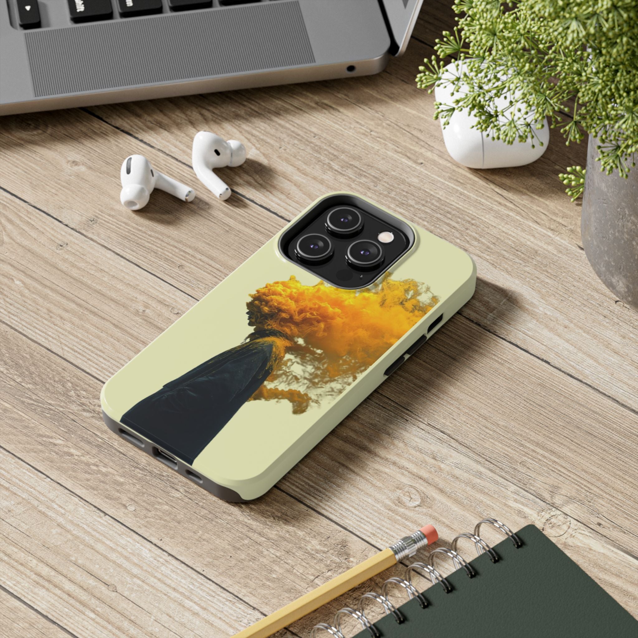 Surreal Yellow Smoke Head Protective Cover