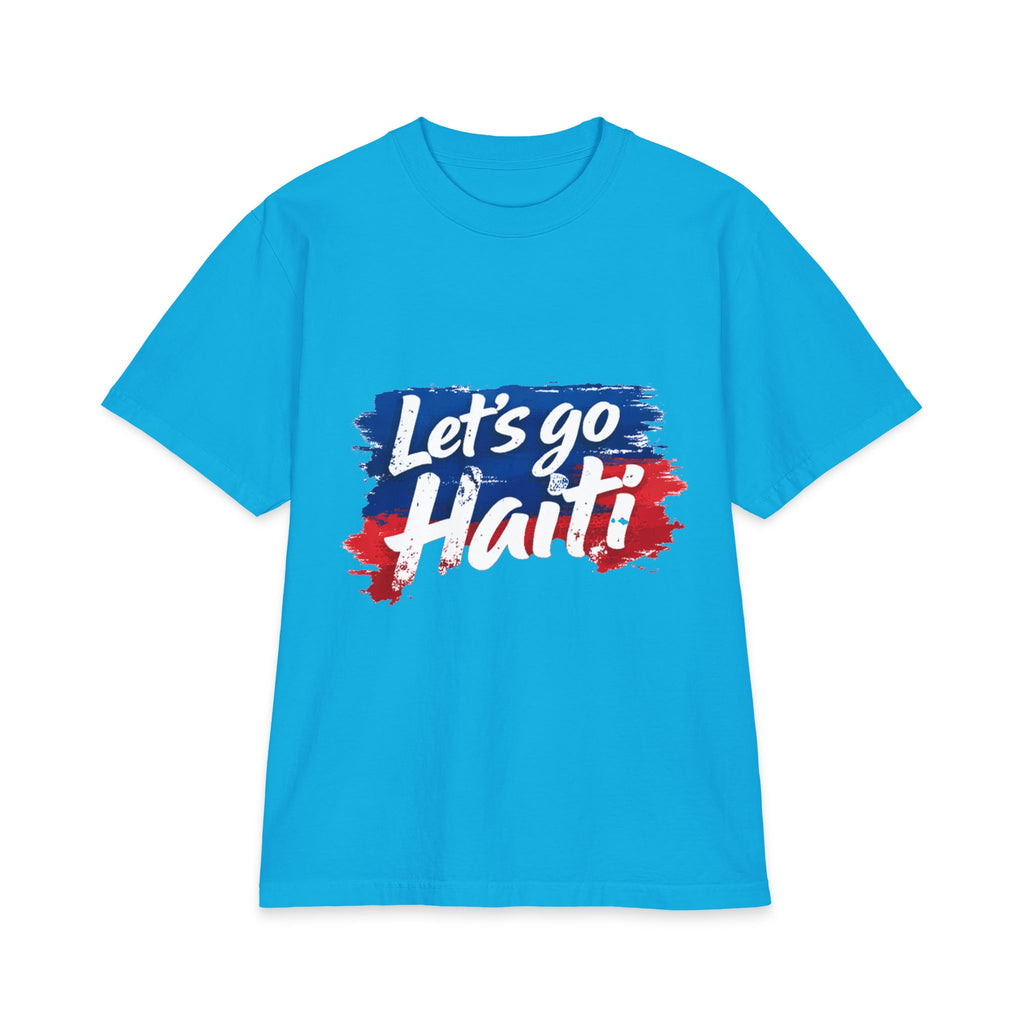 Let's Go Haiti T-Shirt — Patriotic Red & Blue Graphic Tee