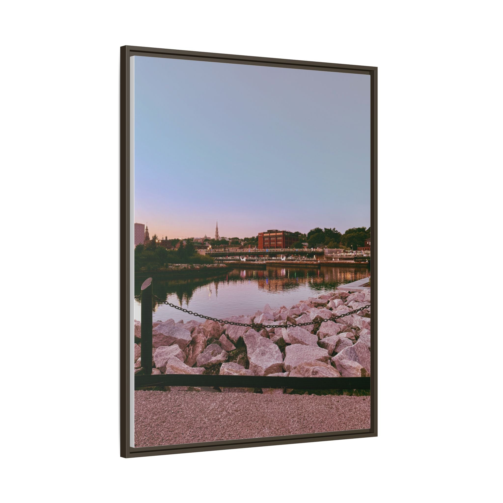 Tranquil Harbor Sunset Wall Art