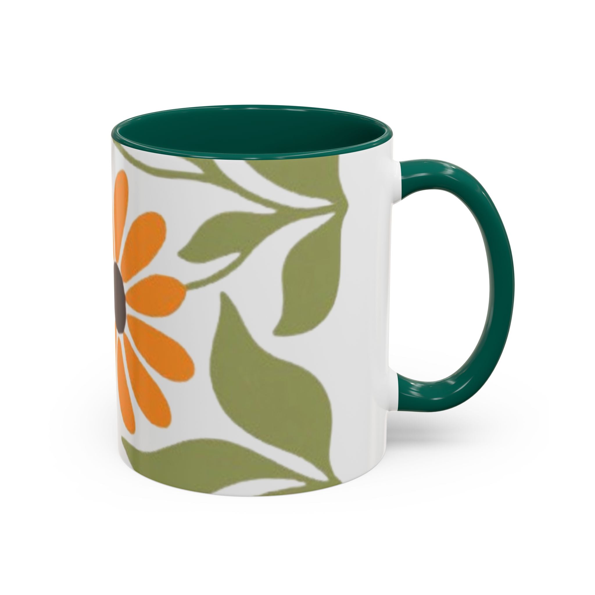 Colorful Floral Mugs, Bright Ceramic Coffee Cups