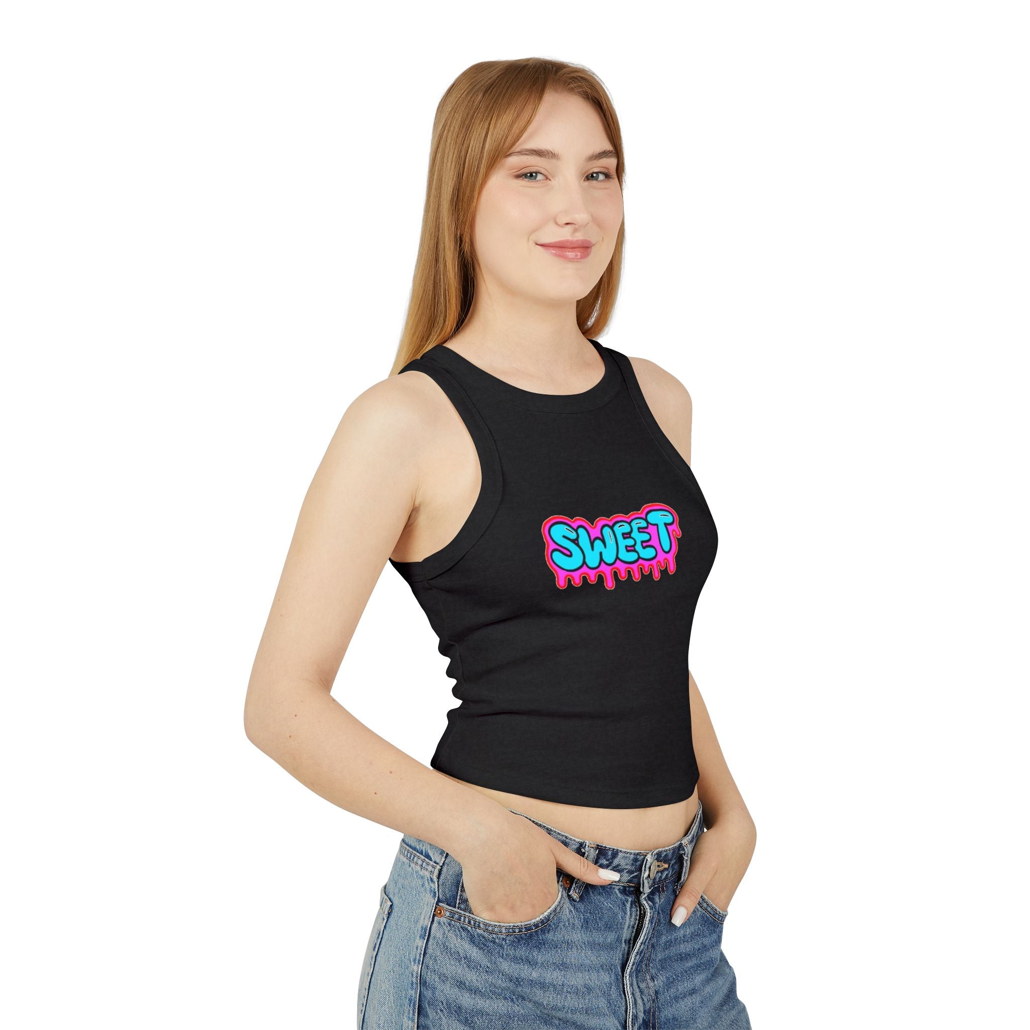 Sweet Graphic Racer Tank Top