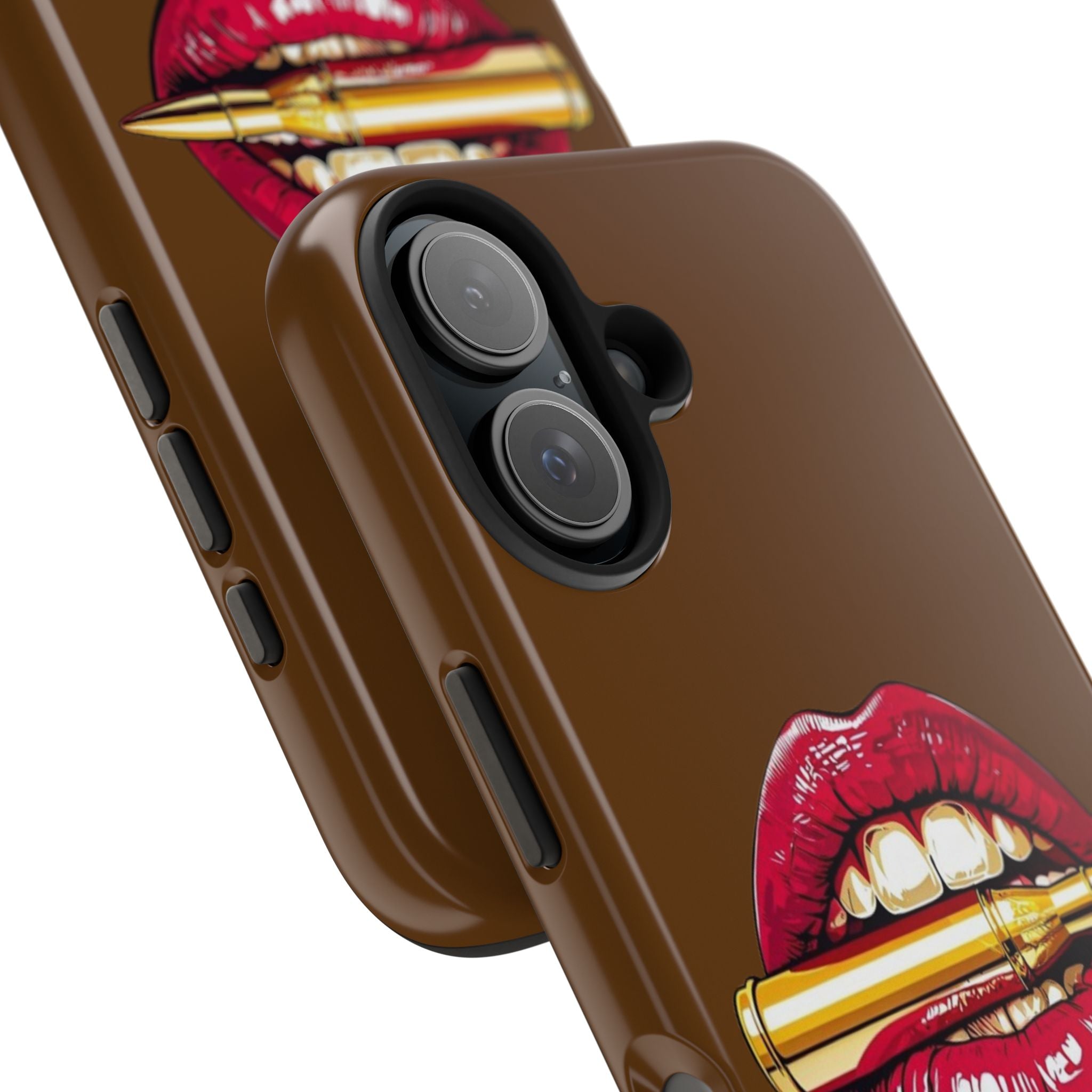 Bold Lip Art Phone Case, Tough iPhone Case, Stylish Cell Phone Cover, Unique Gift for Her, Trendy Accessories