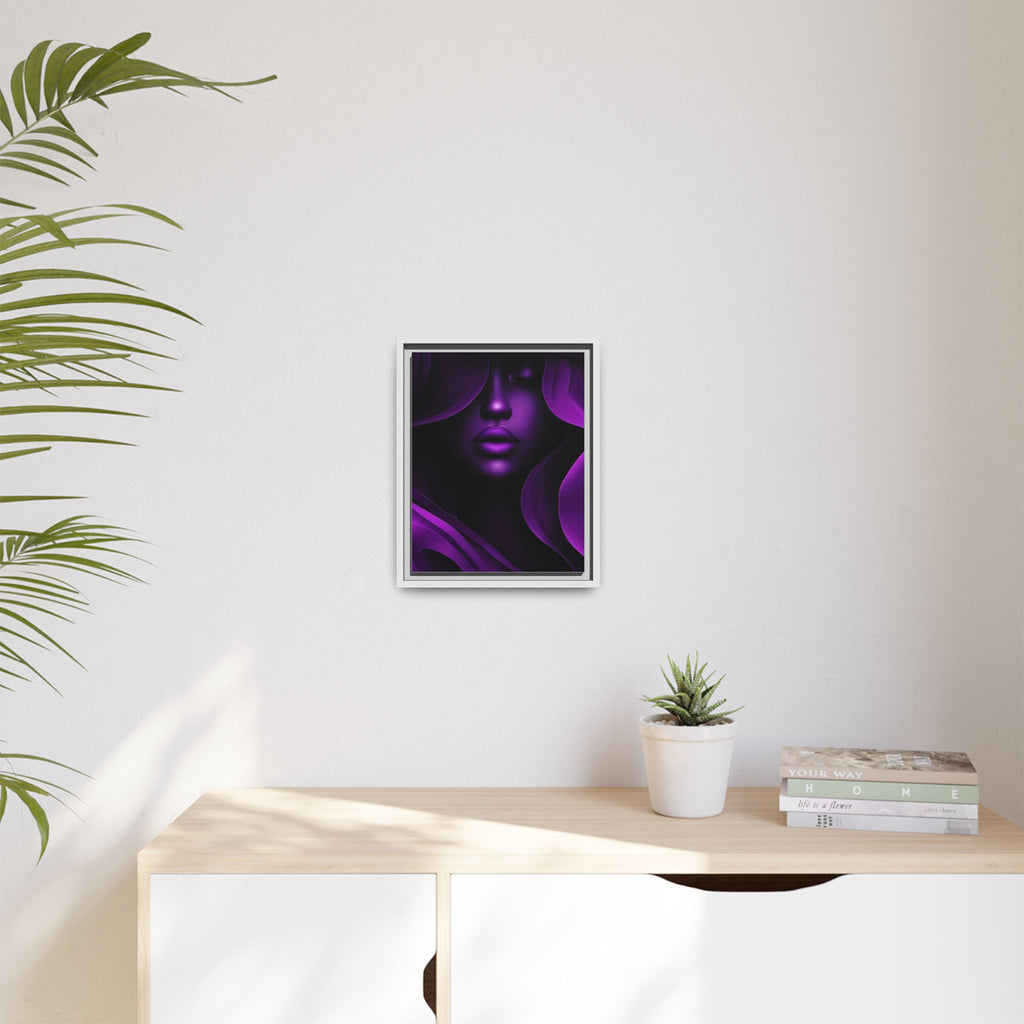 The Quiet Bloom – Purple Abstract Woman Portrait