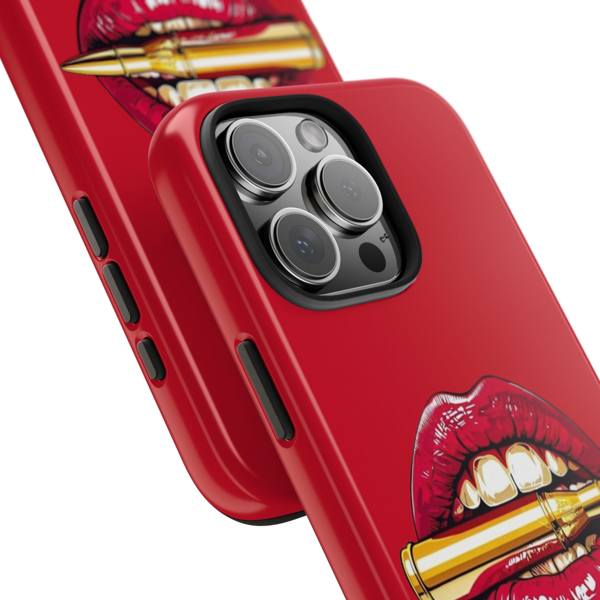 Bold Lipstick Phone Case - Tough Cover for Trendsetters, Vibrant Red Phone Skin, Fashionable Phone Accessory, Unique Gift for Her, [...]