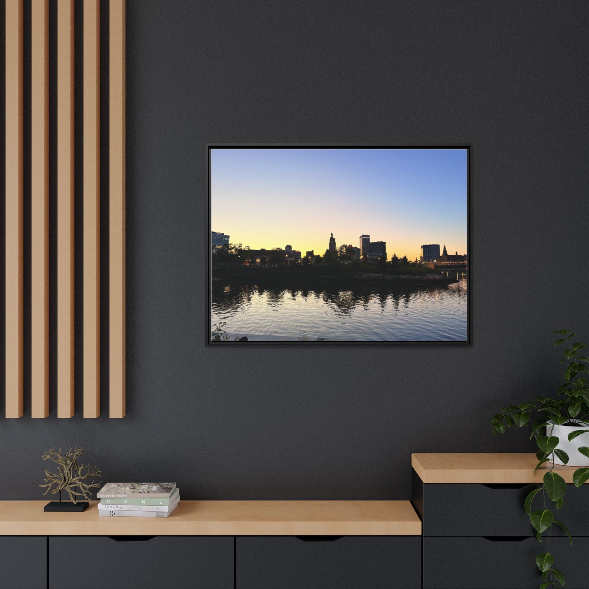 City Skyline Sunset Wall Art