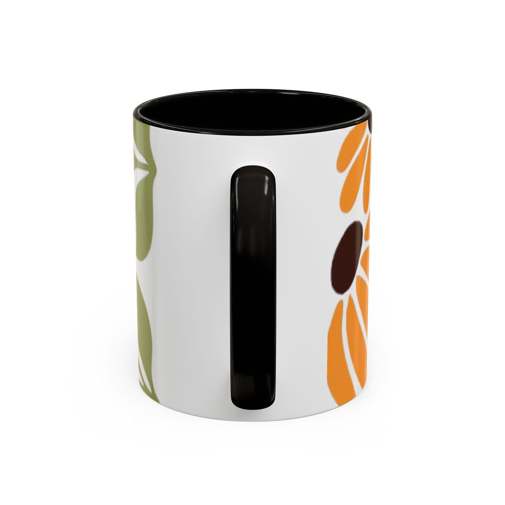 Colorful Floral Mugs, Bright Ceramic Coffee Cups