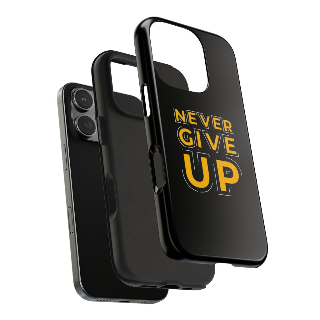 Never Give Up Tough Phone Cases | Motivational Gift for Him or Her, Phone Covers, Inspirational Accessories, Custom Mobile Cases, [...]