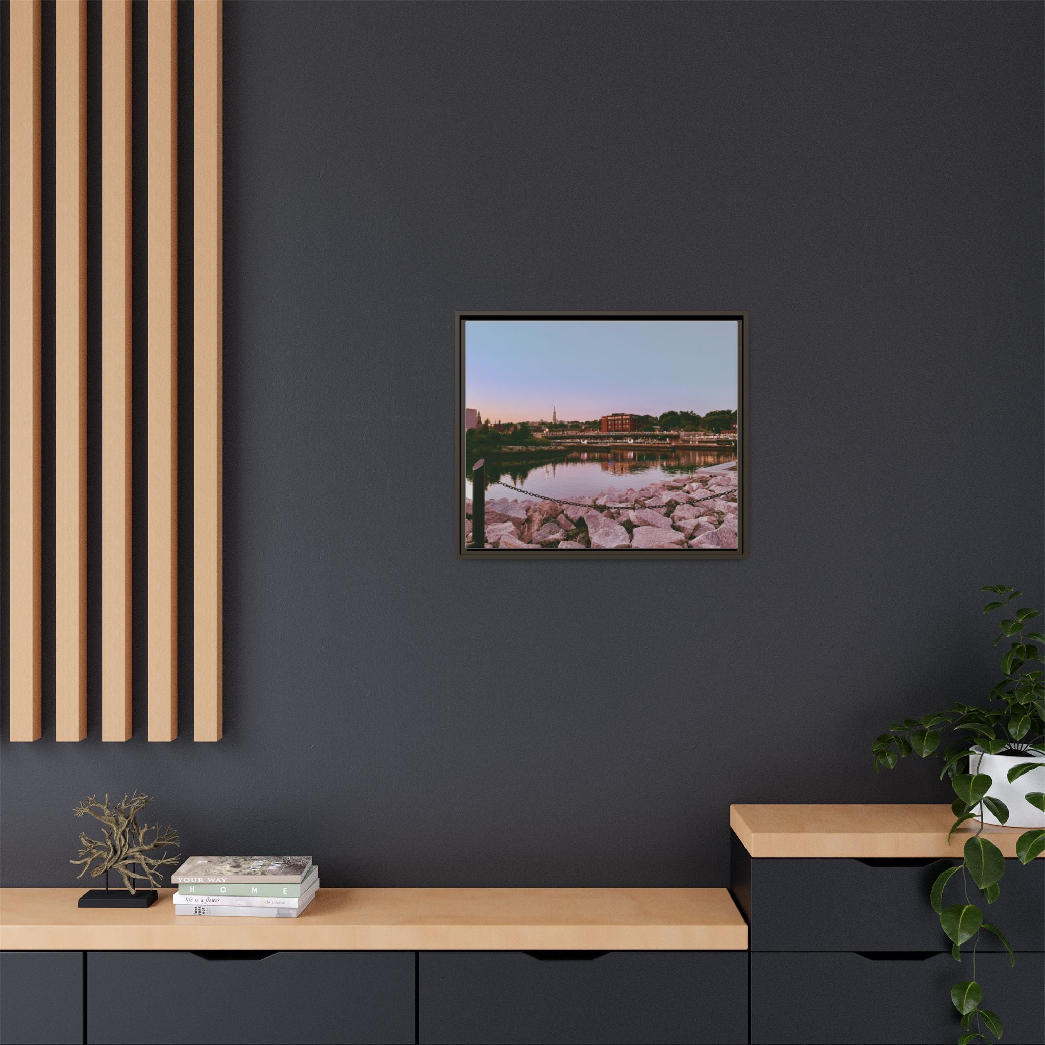 Tranquil Harbor Sunset Wall Art