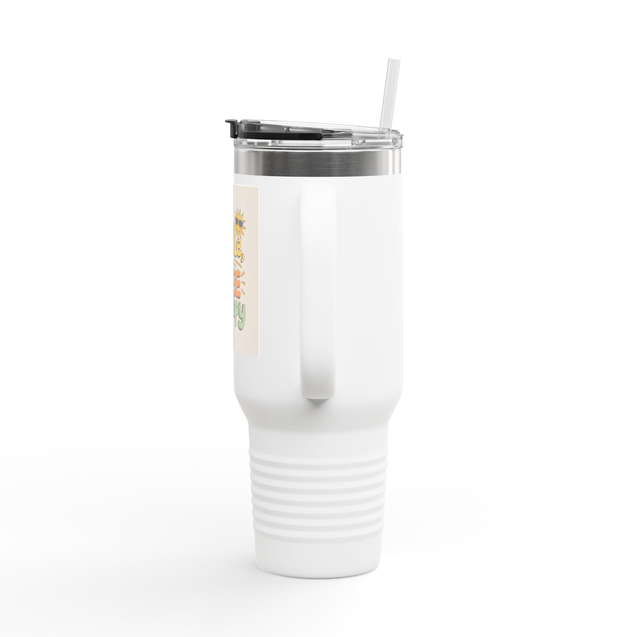 Smile, It's Free Therapy Insulated Travel Mug,