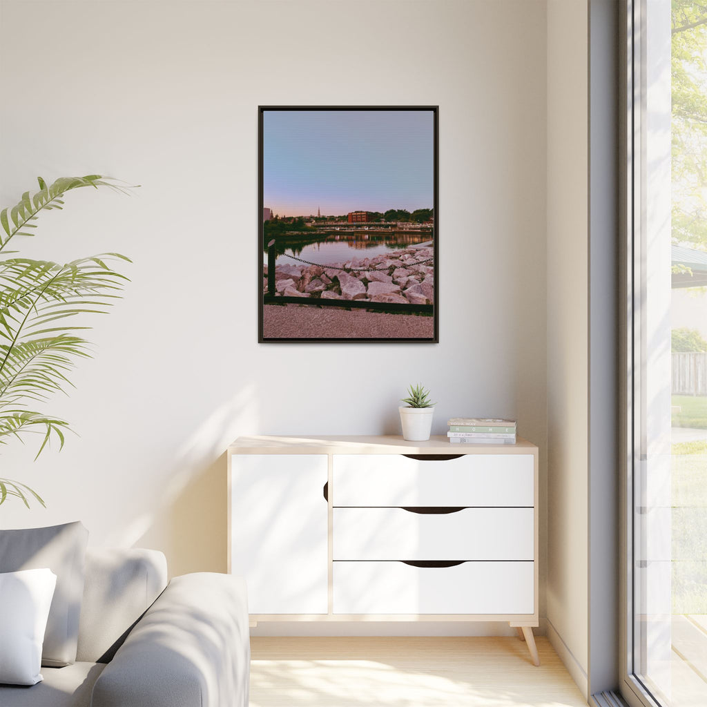 Tranquil Harbor Sunset Wall Art