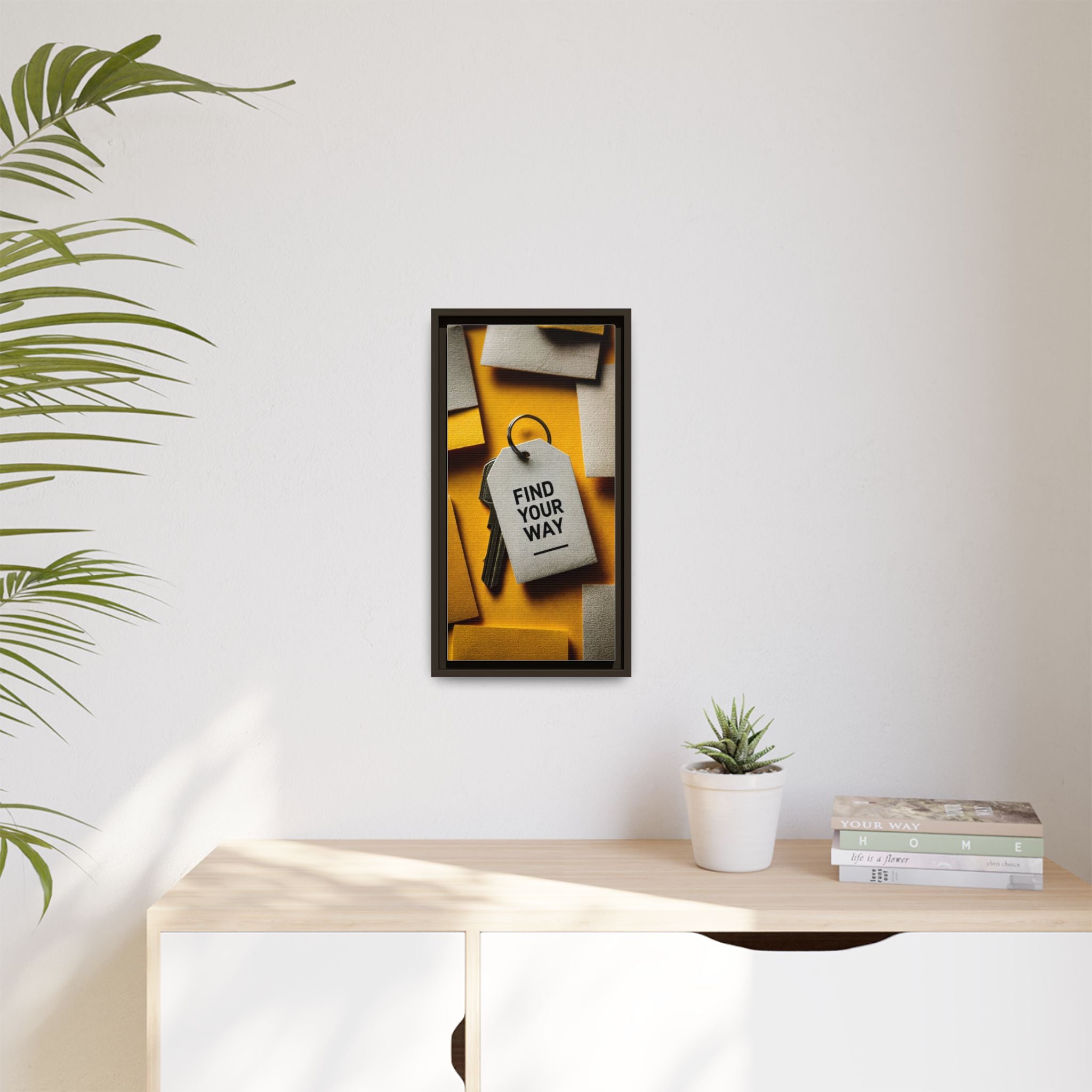 Find Your Way Motivational Wall Art — Framed Matte Canvas