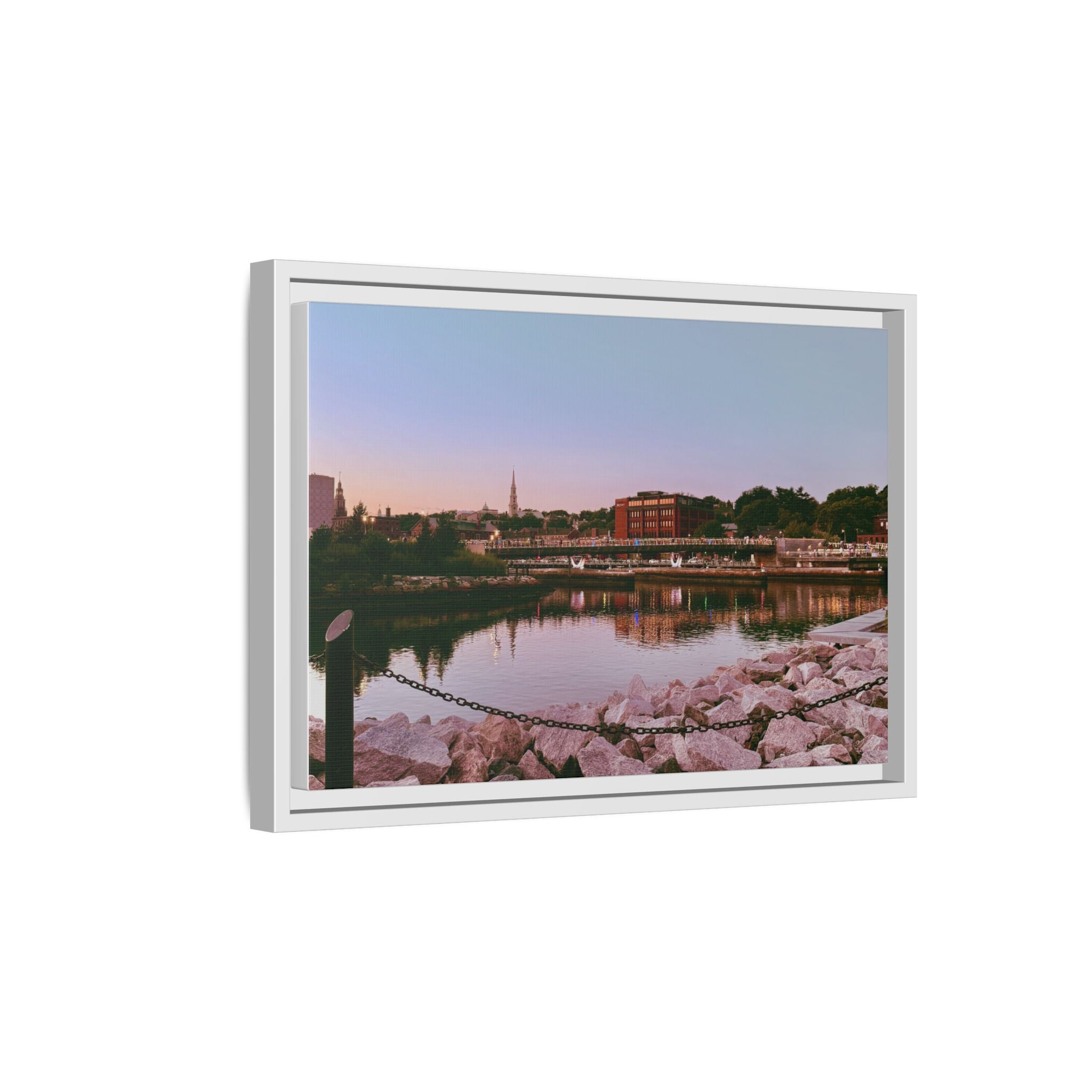 Tranquil Harbor Sunset Wall Art