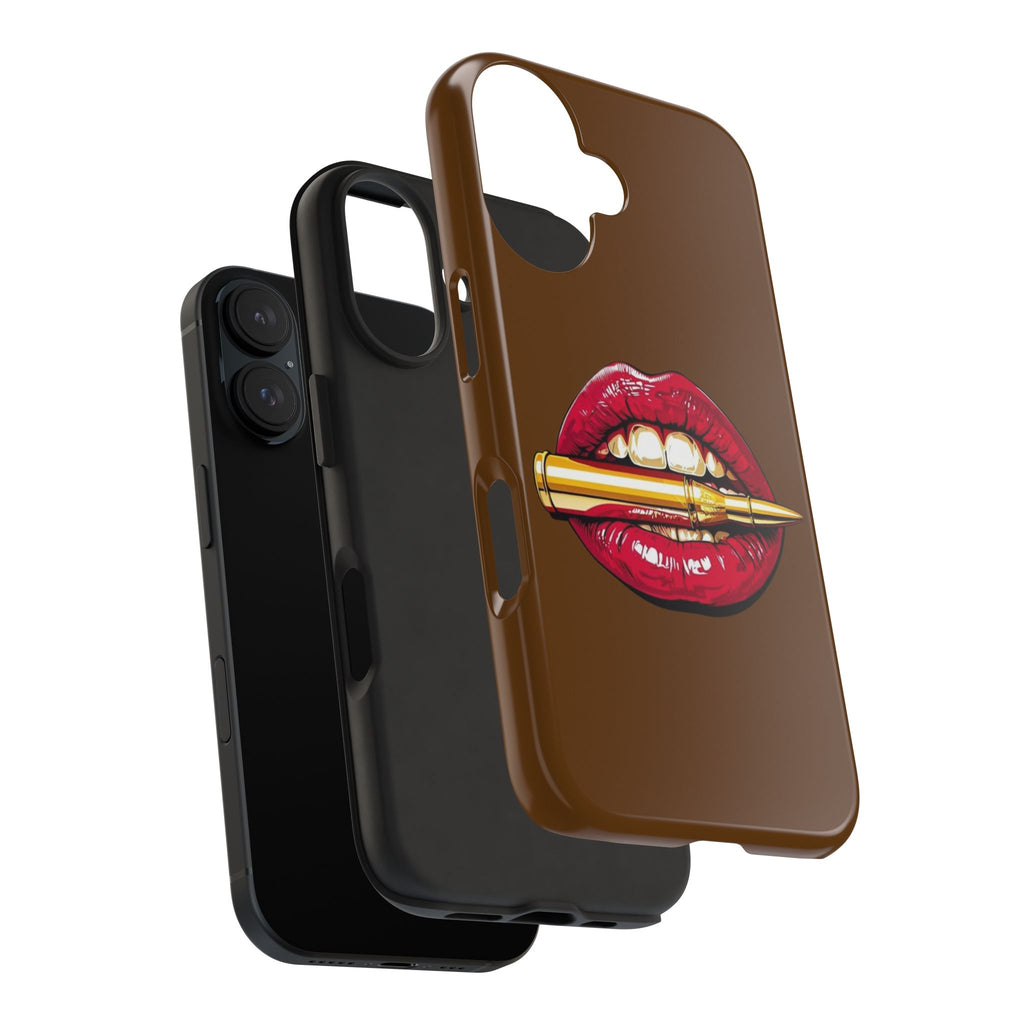 Bold Lip Art Phone Case, Tough iPhone Case, Stylish Cell Phone Cover, Unique Gift for Her, Trendy Accessories