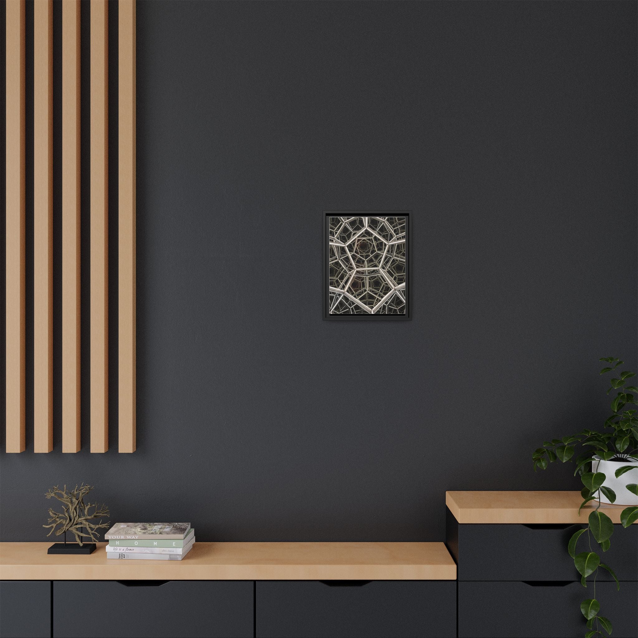 Framed Wall Art Print, Modern Geometric Canvas, Abstract Home Decor, Unique Gift, Stylish Office Art, Contemporary Room Decor