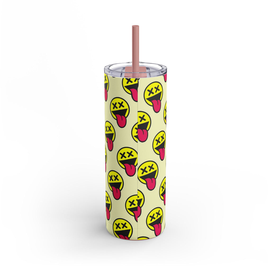 Funny Emoji Tumbler, 20oz, Party Cup, Gift for Teens, Drinkware, Kawaii Style, Summer Vibes, Unique Design