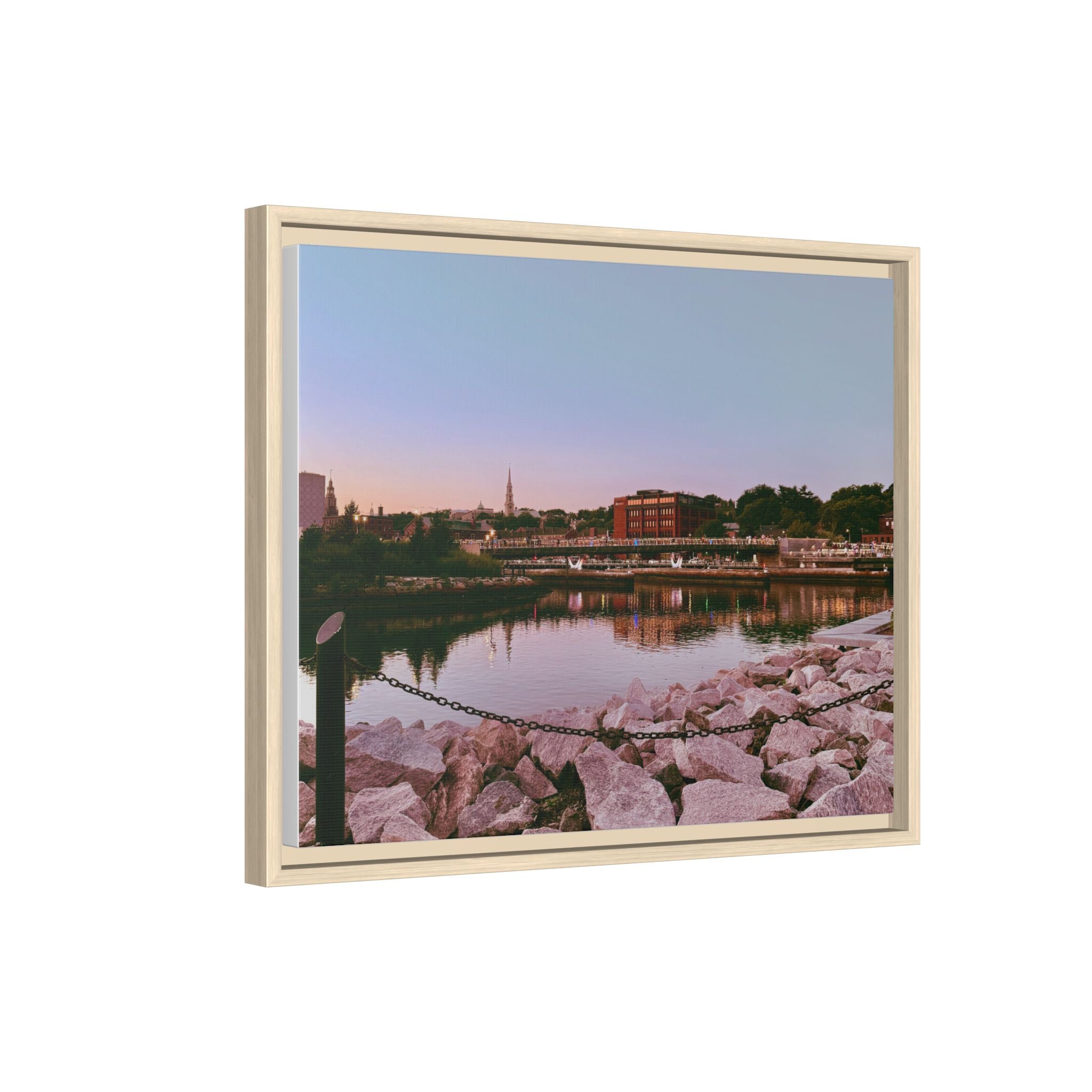 Tranquil Harbor Sunset Wall Art