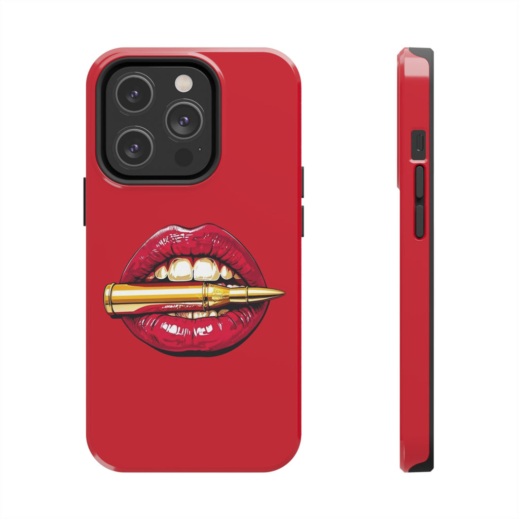 Bold Lipstick Phone Case - Tough Cover for Trendsetters, Vibrant Red Phone Skin, Fashionable Phone Accessory, Unique Gift for Her, [...]