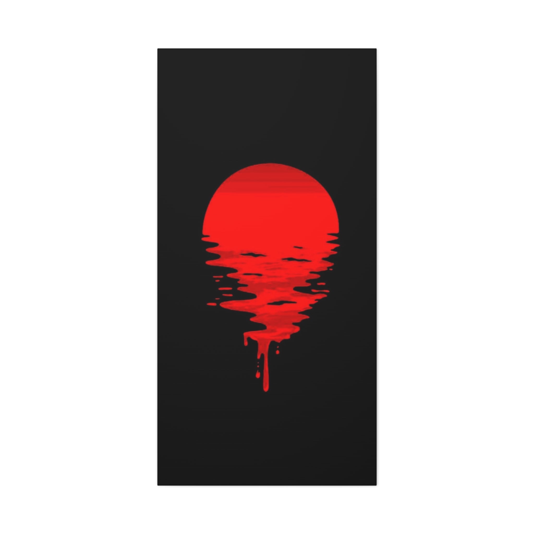 Sunset Canvas Art Print, Modern Wall Decor, Red and Black Home Decor, Abstract Art
