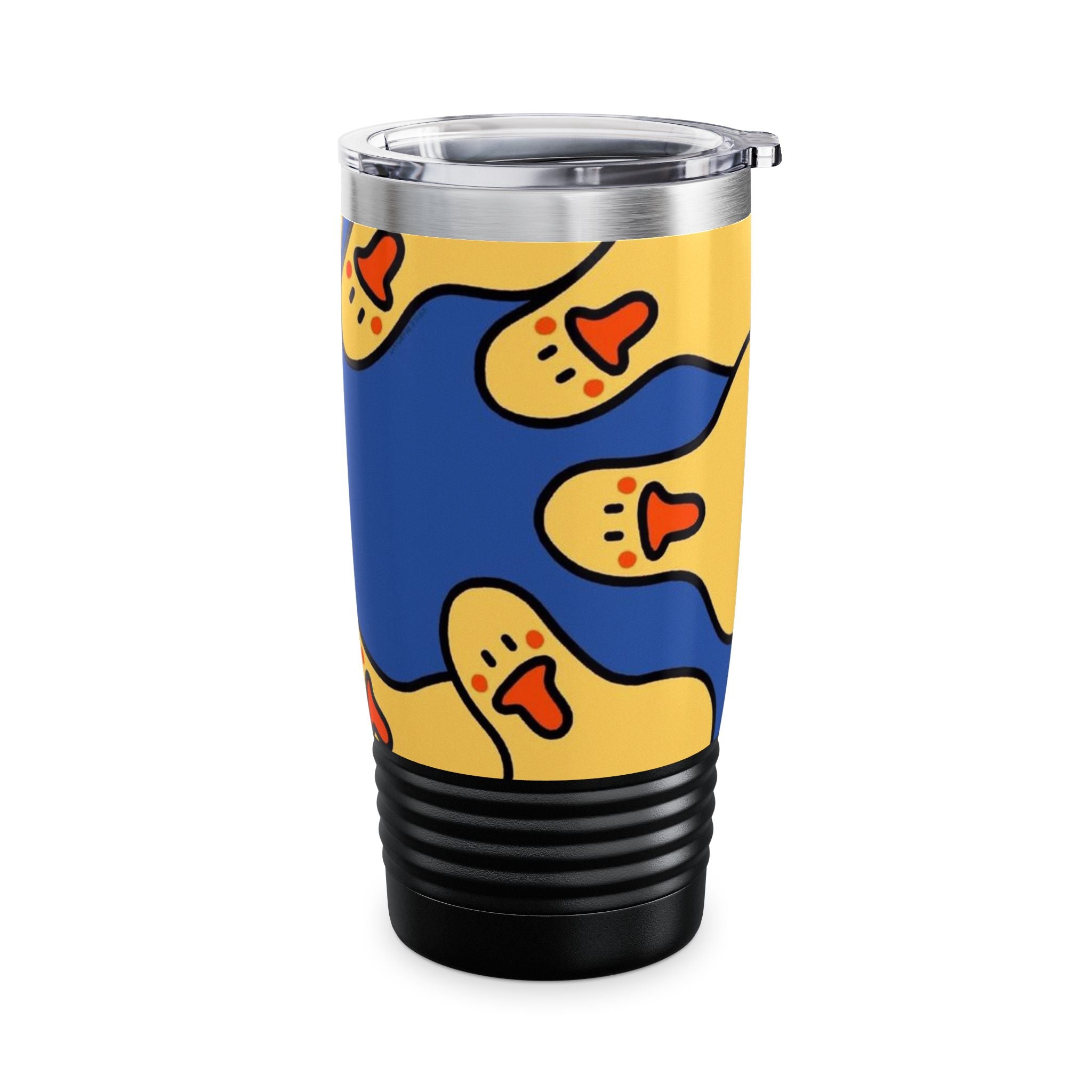 Playful Duck Pattern Tumbler