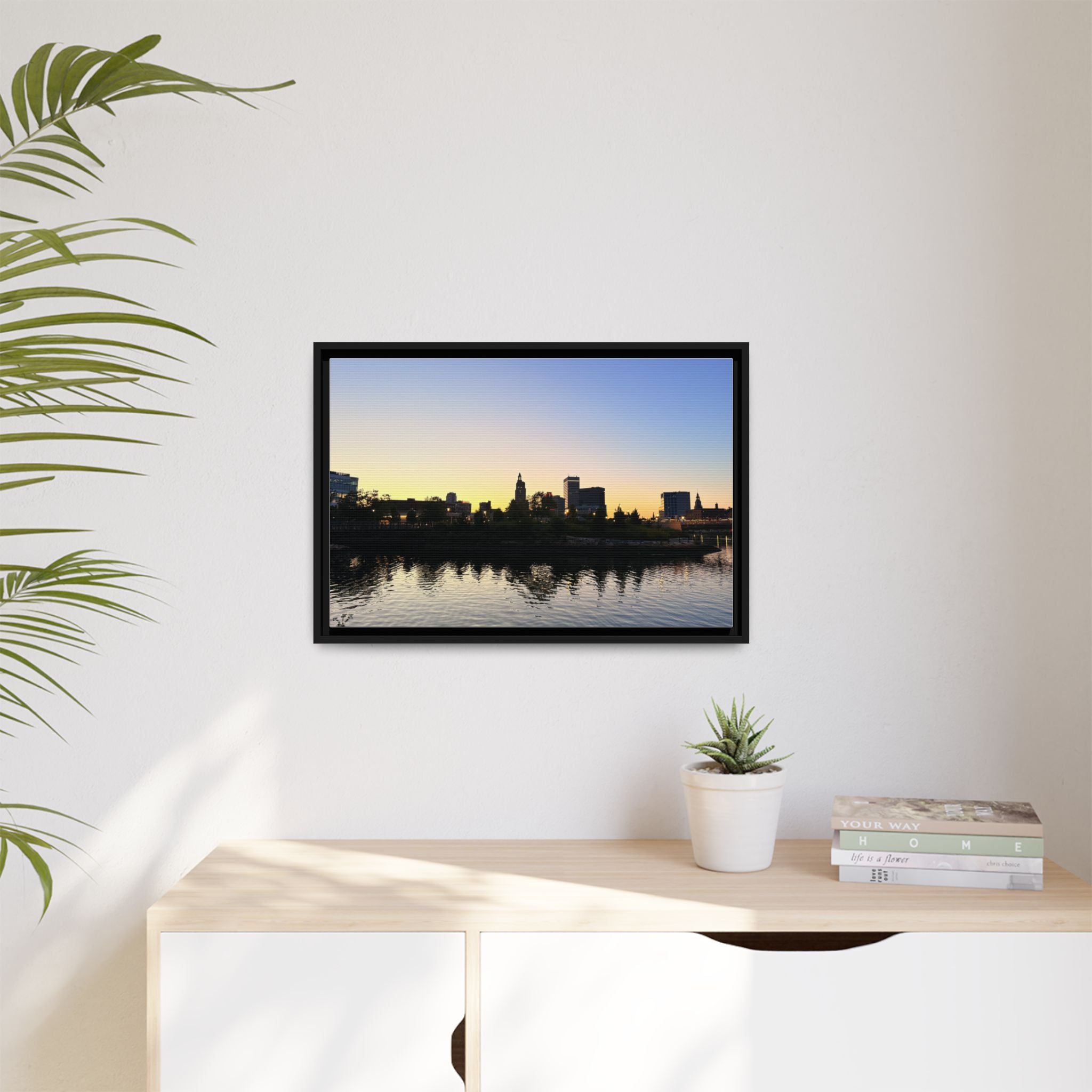City Skyline Sunset Wall Art