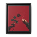 Red Rose & Lighter Minimalist Wall Print