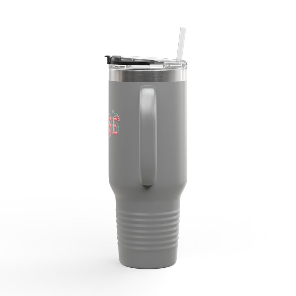 Nurse 40oz Insulated Travel Mug — Floral Stethoscope