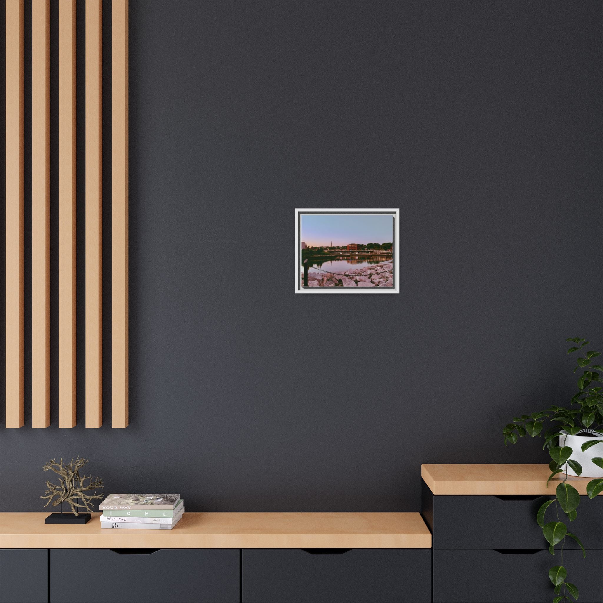 Tranquil Harbor Sunset Wall Art