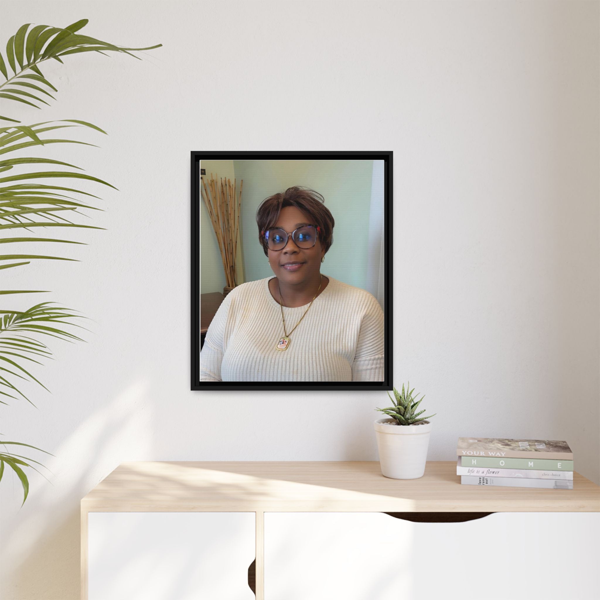 Framed Matte Canvas Portrait Print — Personalized Wall Art Gift