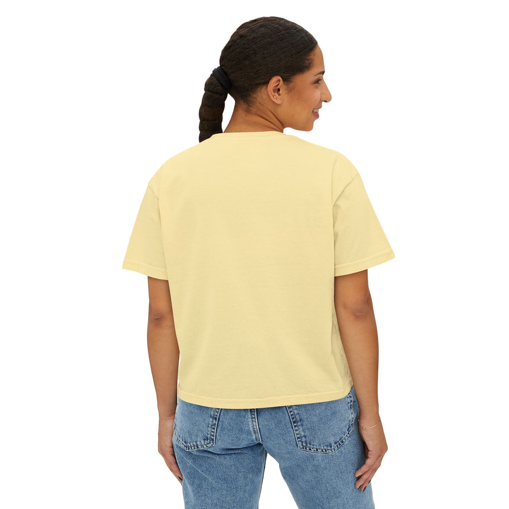 Earth Is Ghetto Women's Boxy Tee, Casual Graphic Tee, Streetwear Top, Trendy T-Shirt, Unique Gift Idea, Comfortable Everyday Wear