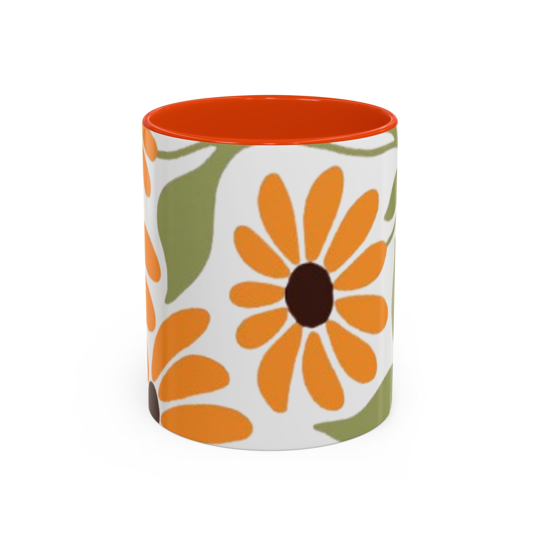 Colorful Floral Mugs, Bright Ceramic Coffee Cups