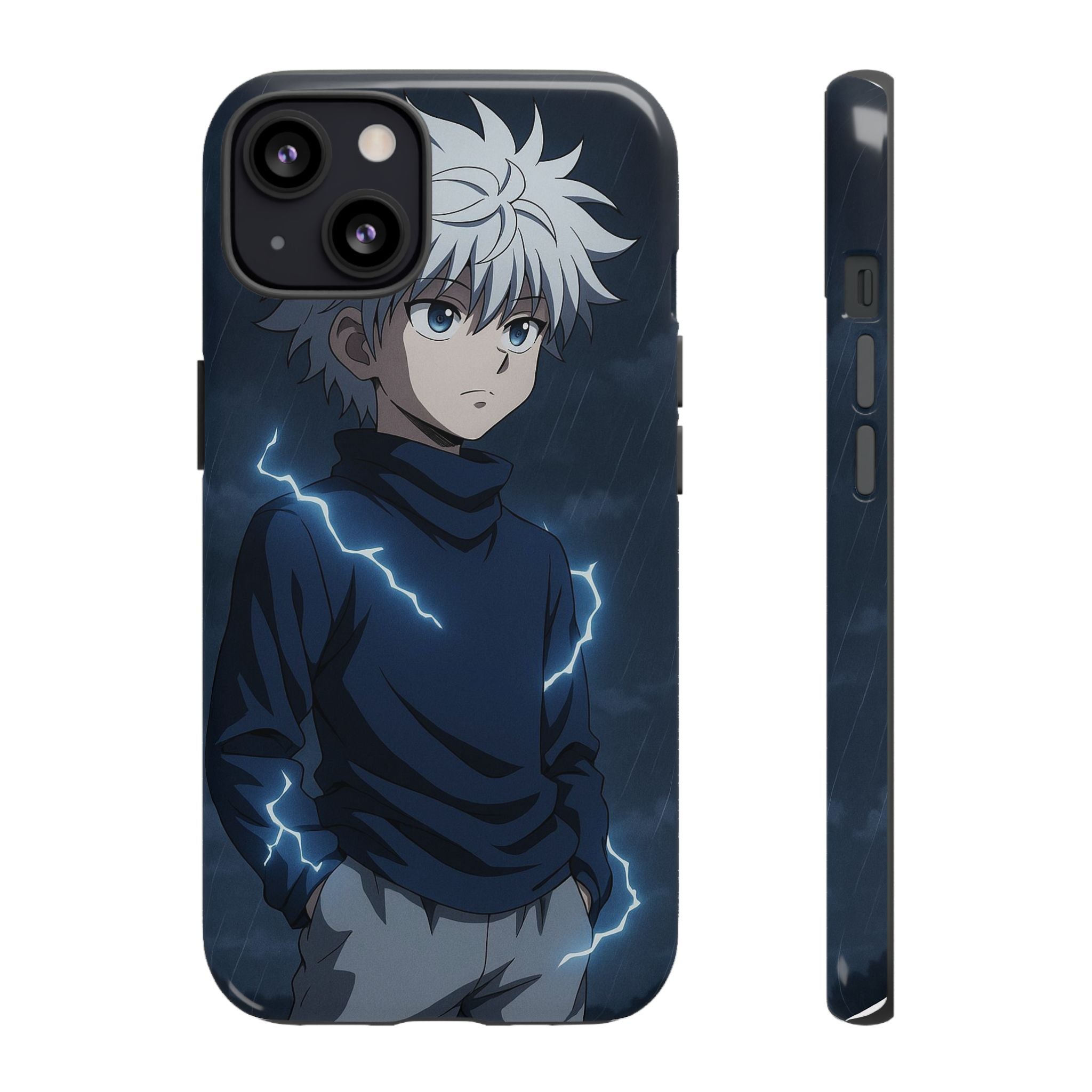 Anime Phone Case Featuring Lightning Design,
