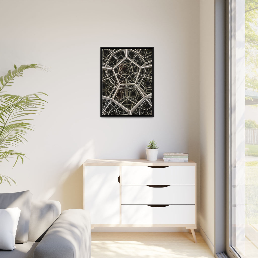 Framed Wall Art Print, Modern Geometric Canvas, Abstract Home Decor, Unique Gift, Stylish Office Art, Contemporary Room Decor