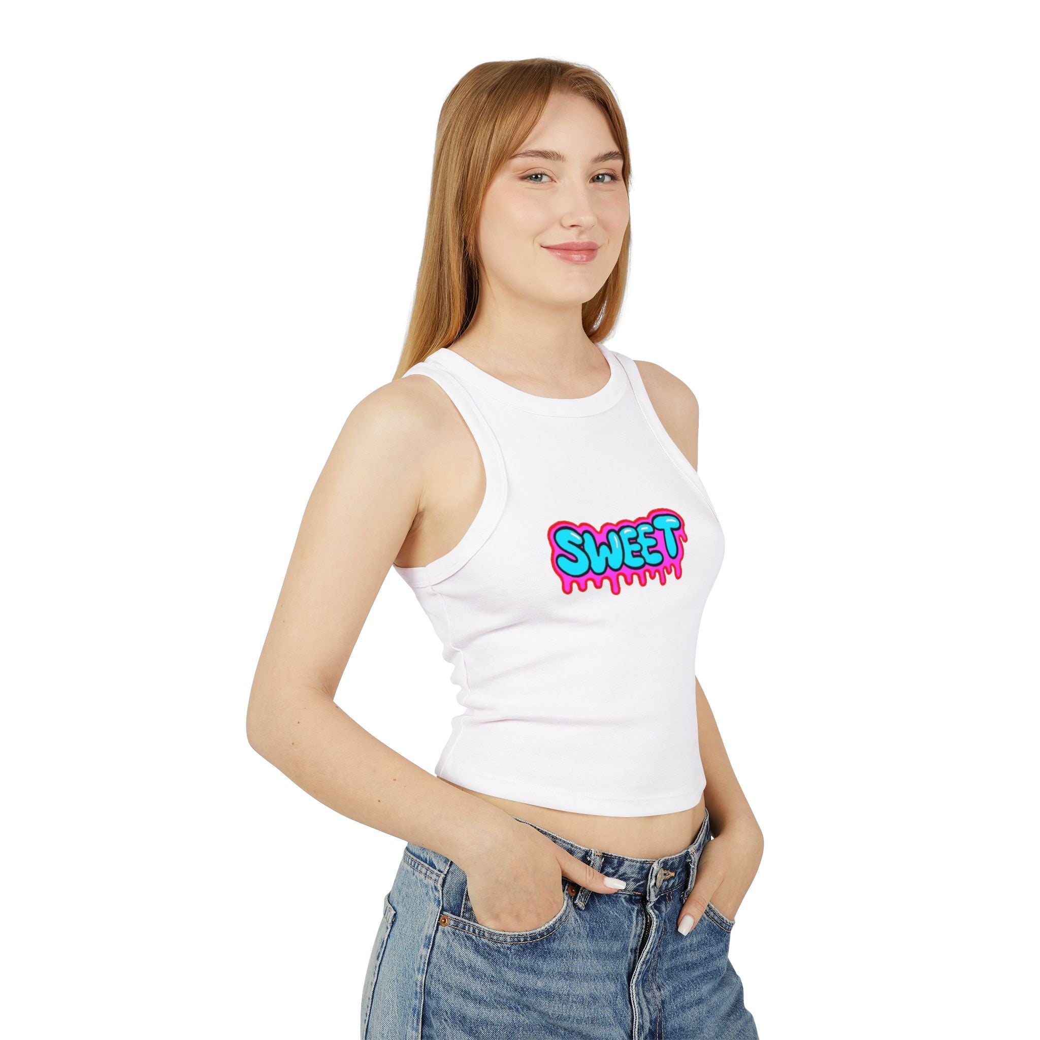 Sweet Graphic Racer Tank Top
