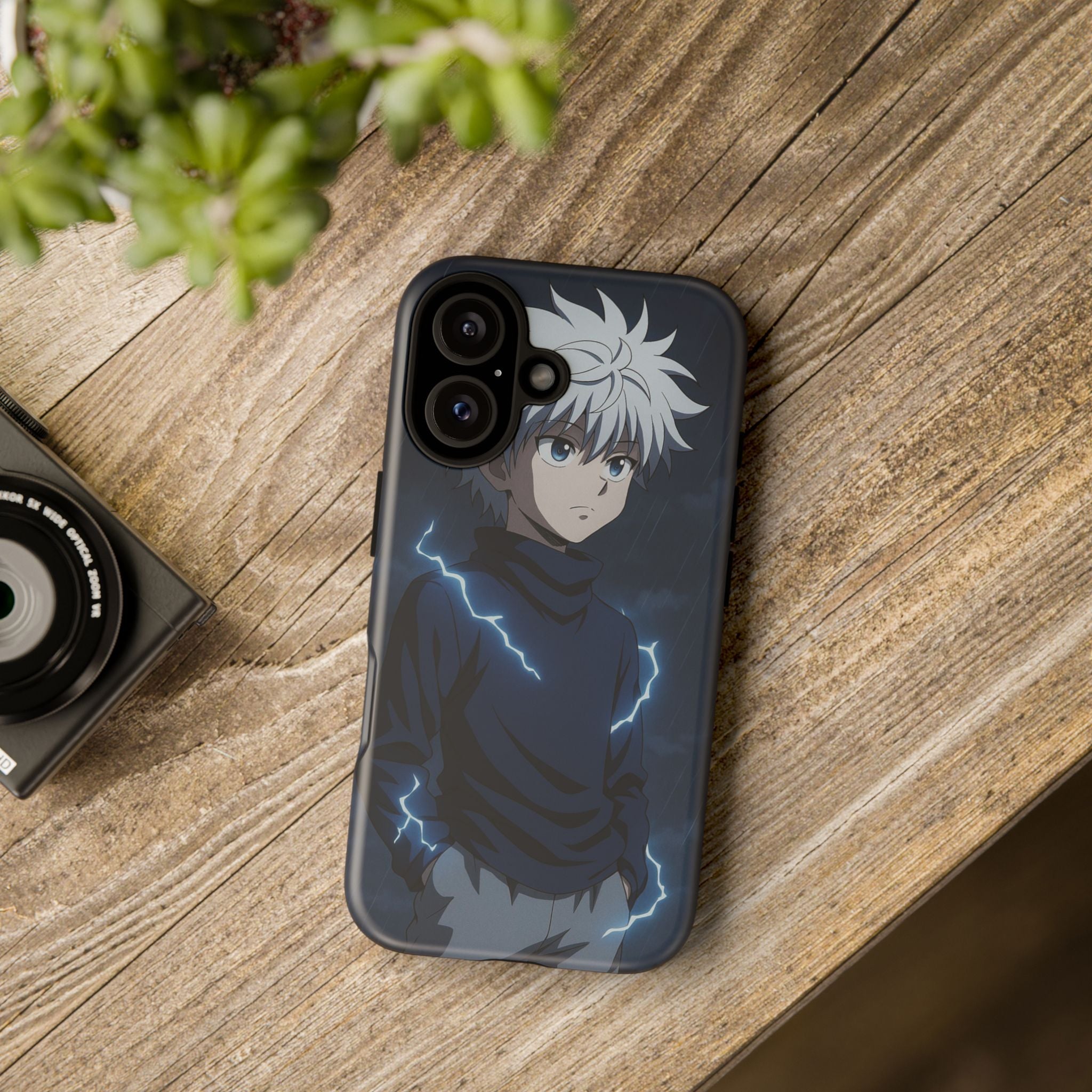 Anime Phone Case Featuring Lightning Design,