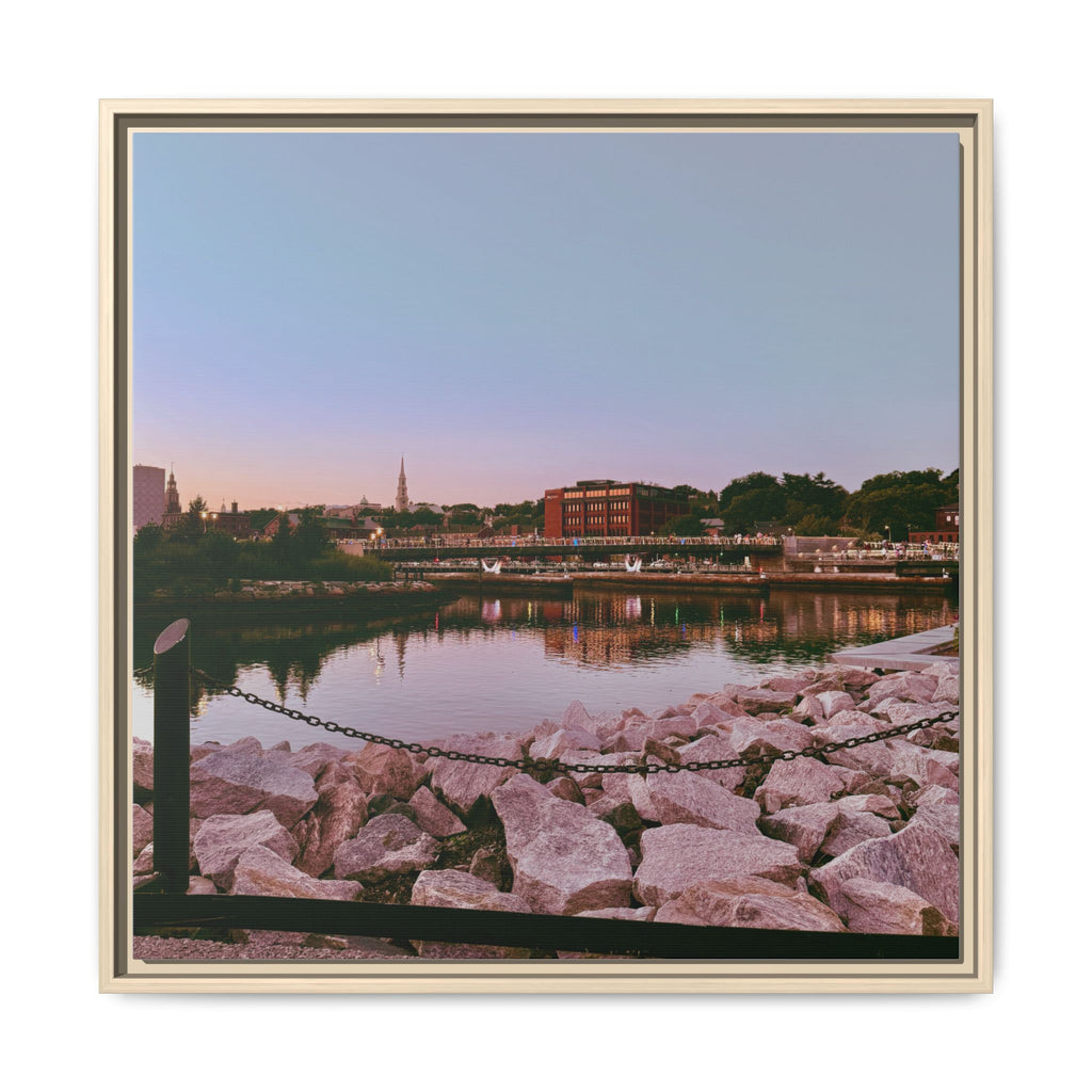Tranquil Harbor Sunset Wall Art