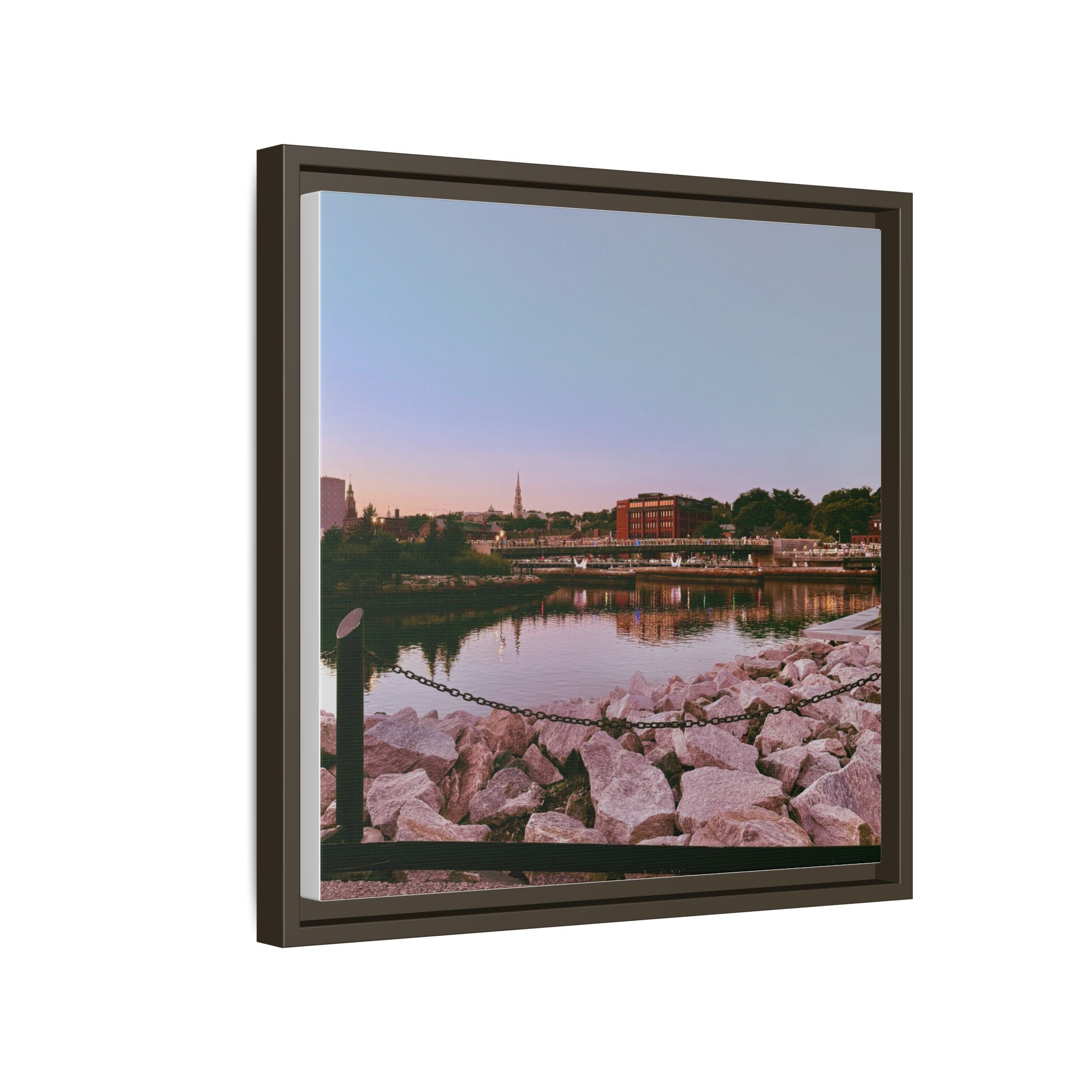 Tranquil Harbor Sunset Wall Art