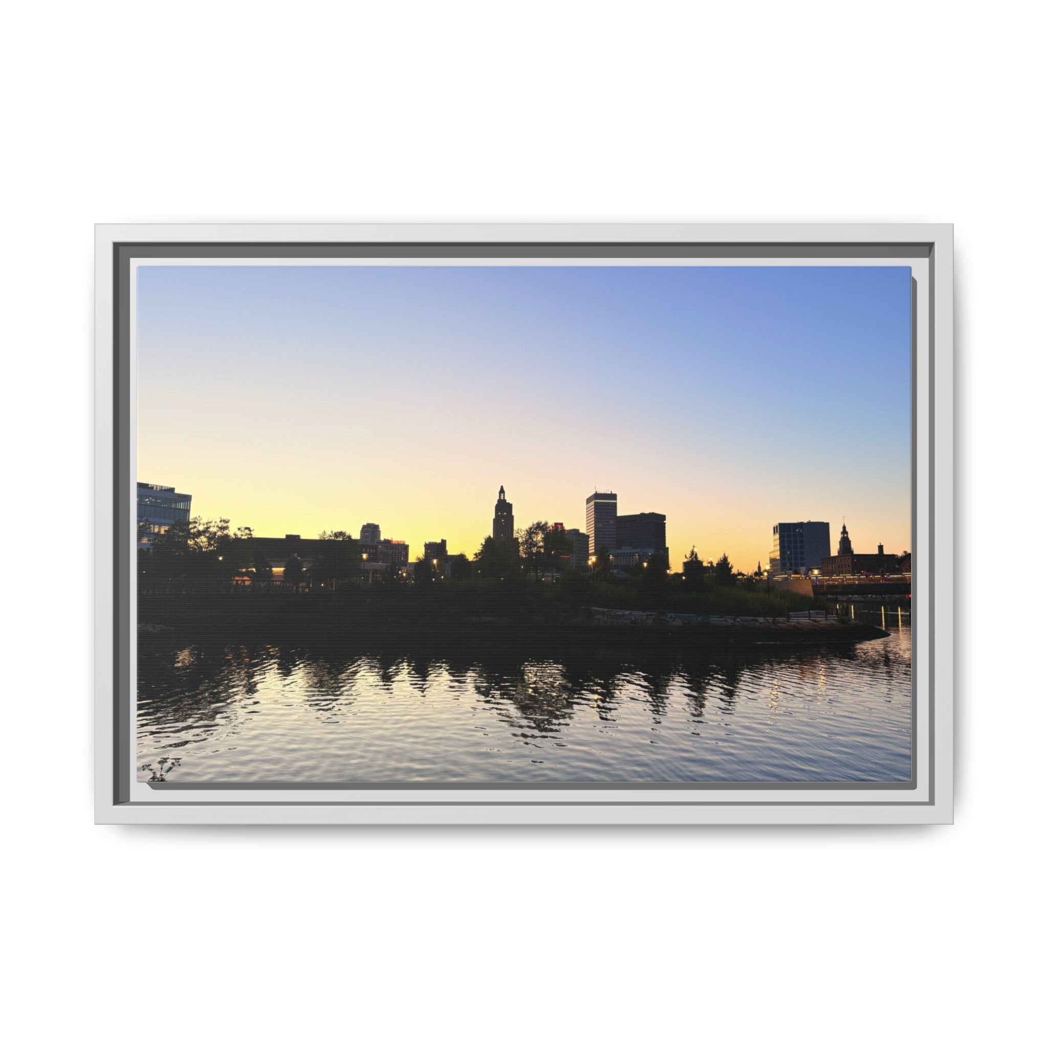 City Skyline Sunset Wall Art