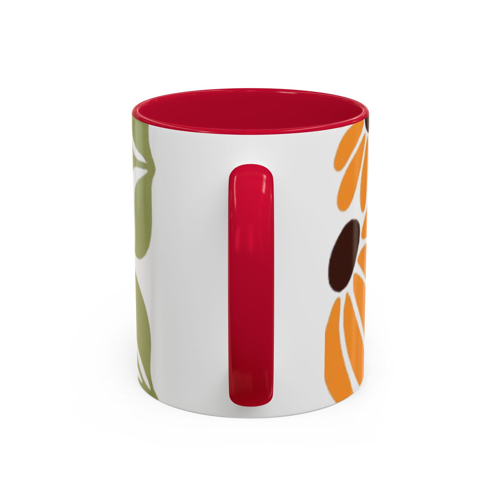 Colorful Floral Mugs, Bright Ceramic Coffee Cups