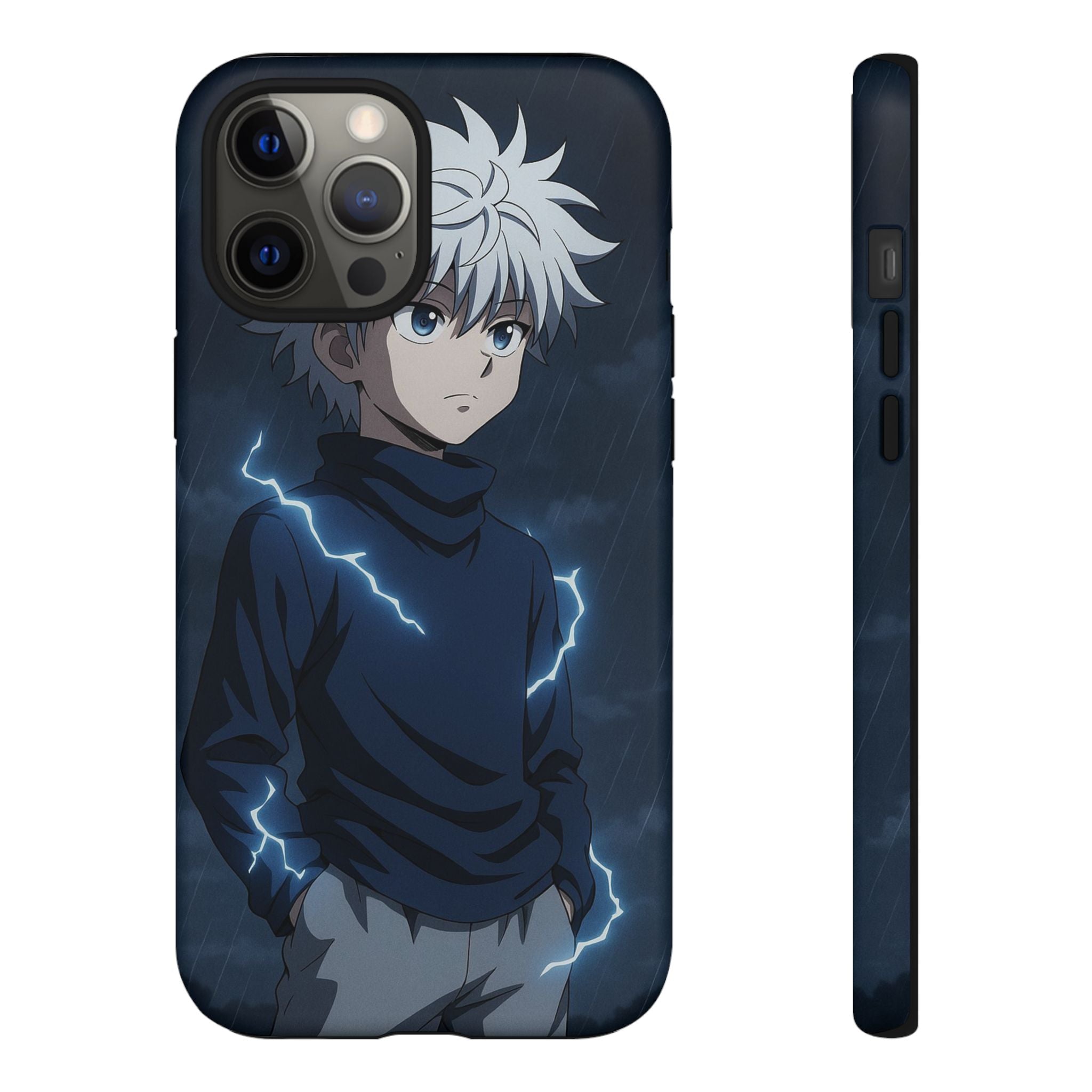 Anime Phone Case Featuring Lightning Design,