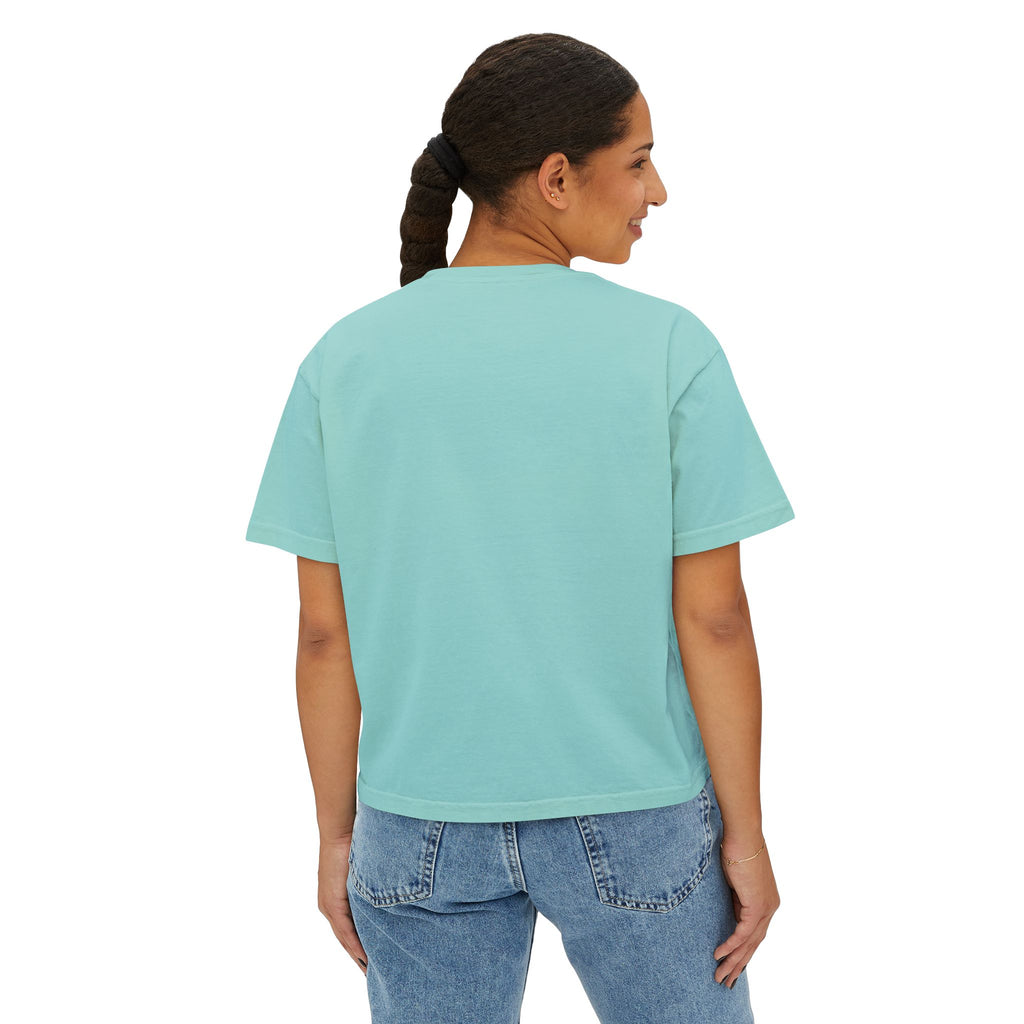 Earth Is Ghetto Women's Boxy Tee, Casual Graphic Tee, Streetwear Top, Trendy T-Shirt, Unique Gift Idea, Comfortable Everyday Wear