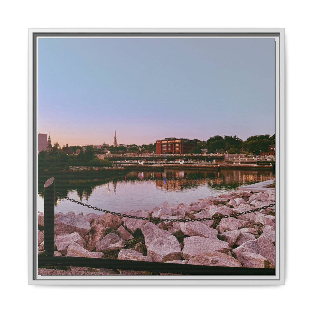 Tranquil Harbor Sunset Wall Art
