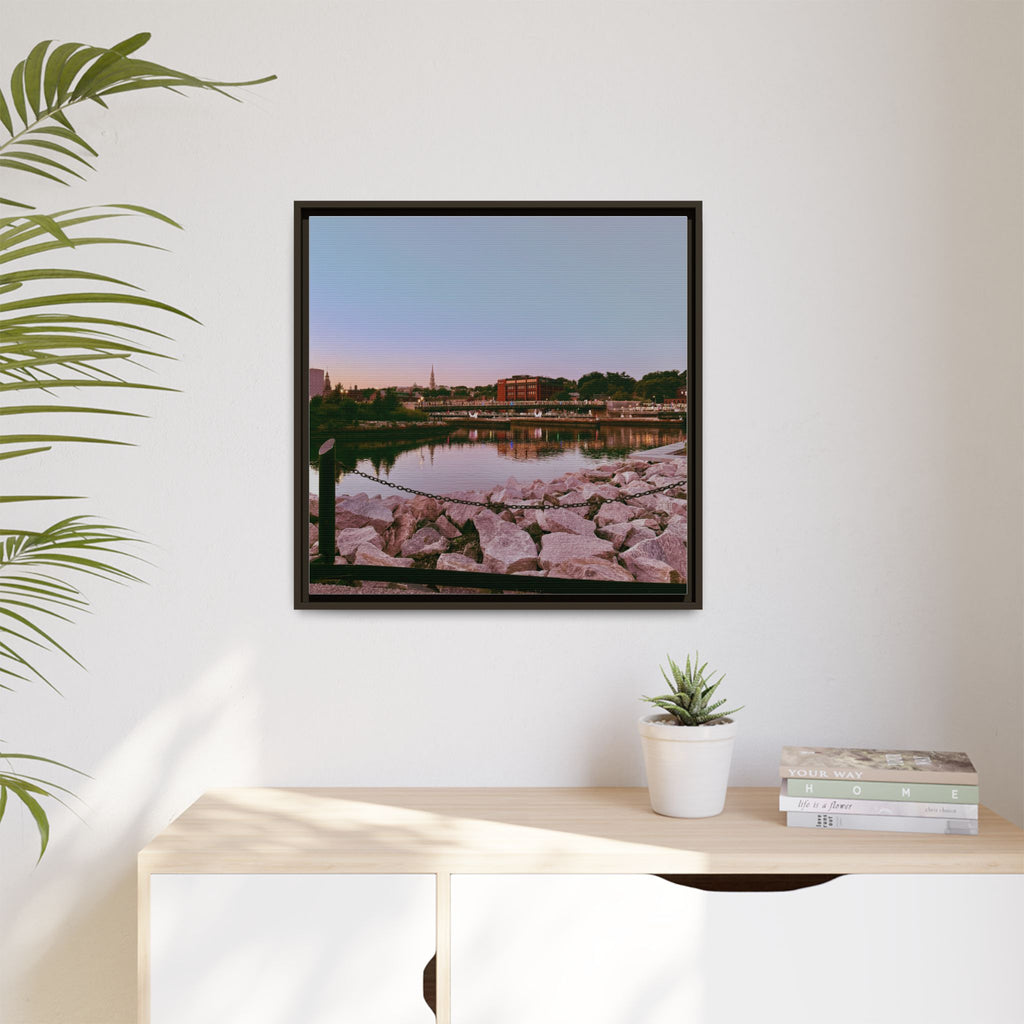 Tranquil Harbor Sunset Wall Art