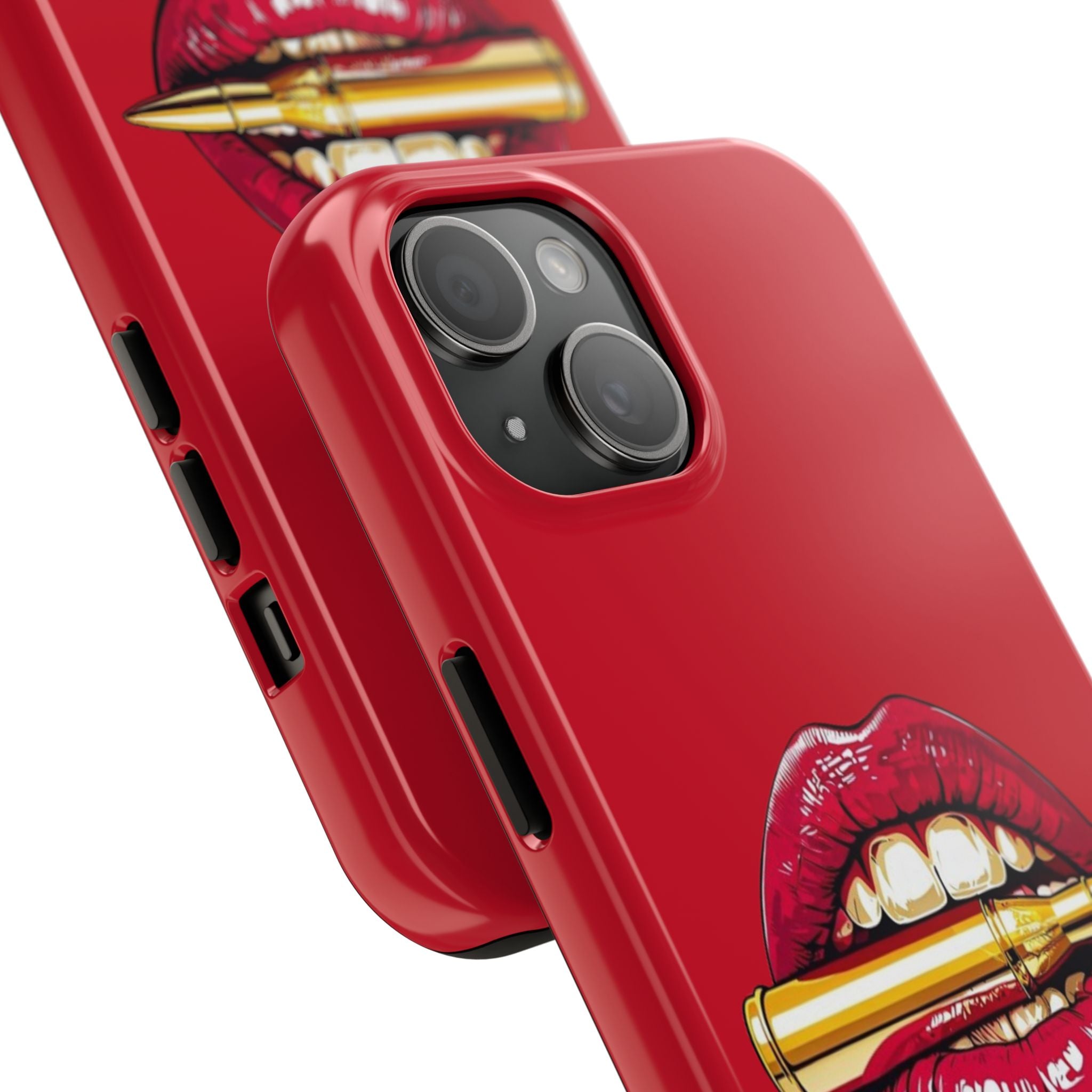 Bold Lipstick Phone Case - Tough Cover for Trendsetters, Vibrant Red Phone Skin, Fashionable Phone Accessory, Unique Gift for Her, [...]