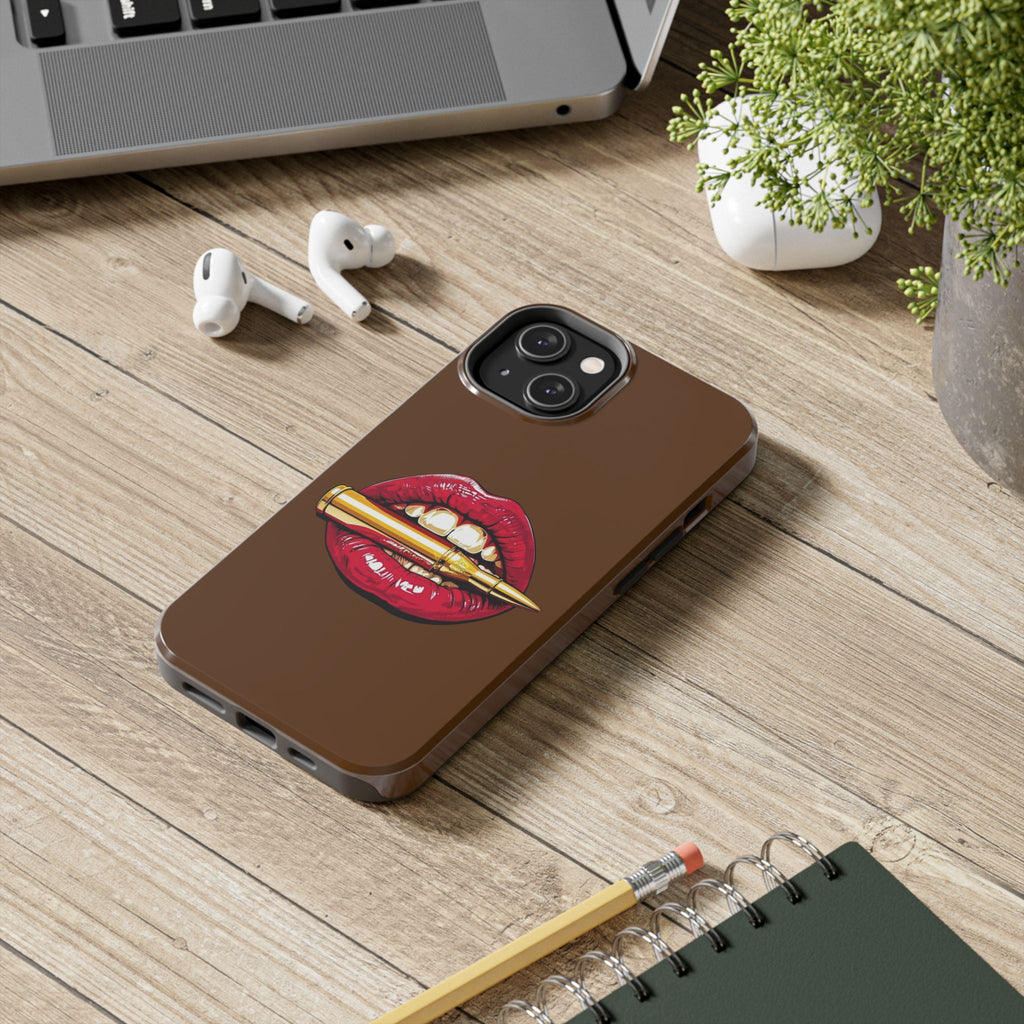 Bold Lip Art Phone Case, Tough iPhone Case, Stylish Cell Phone Cover, Unique Gift for Her, Trendy Accessories