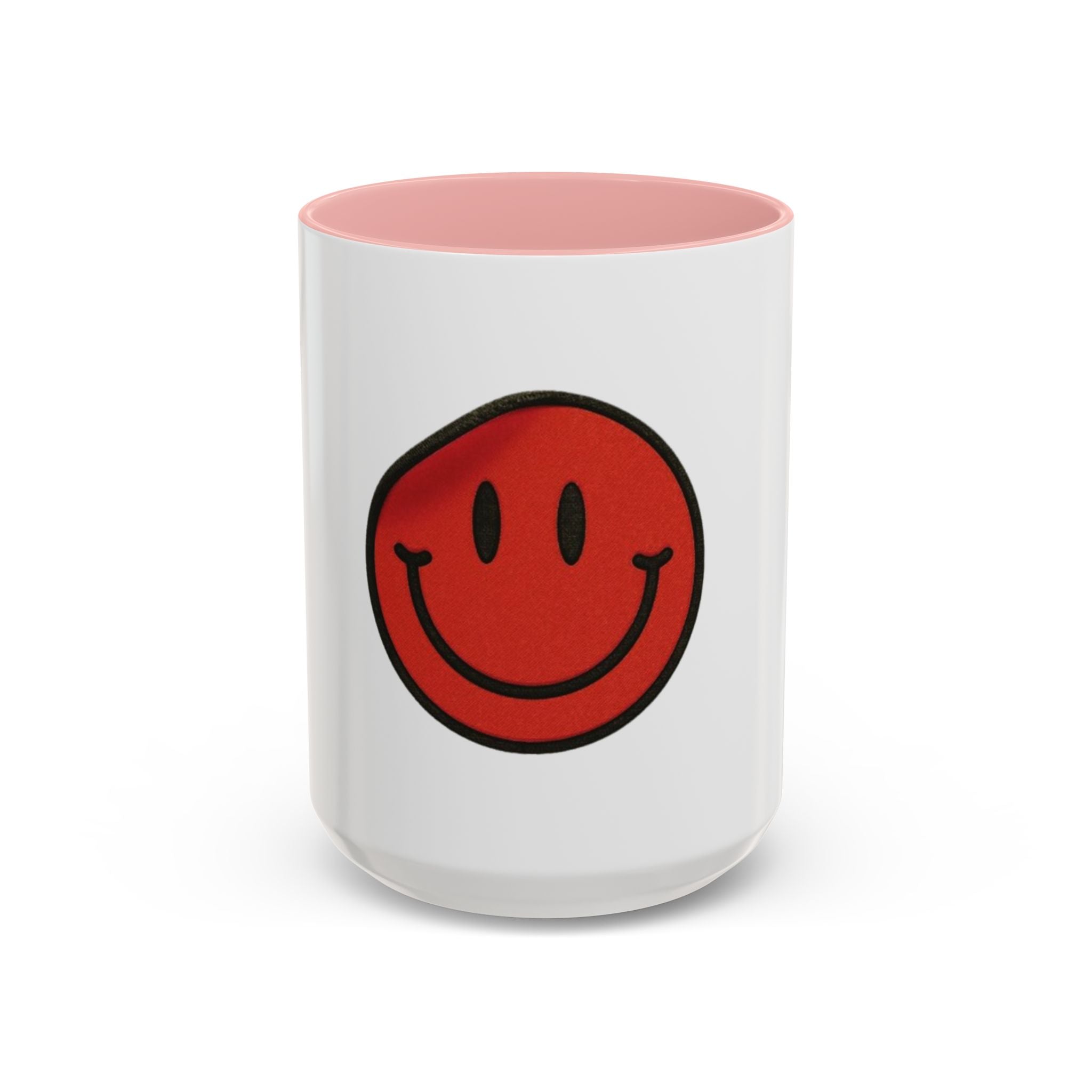 Smiley Face Accent Coffee Mug - Cheerful Gift for Coffee Lovers, Funny Kitchen Decor, Best Gift for Birthdays, Unique Office Mug