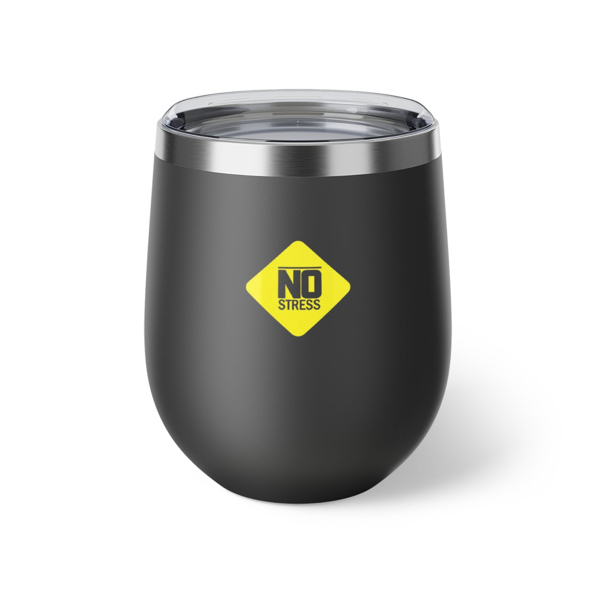 No Stress 12oz Insulated Wine Tumbler — Copper Vacuum Travel Cup