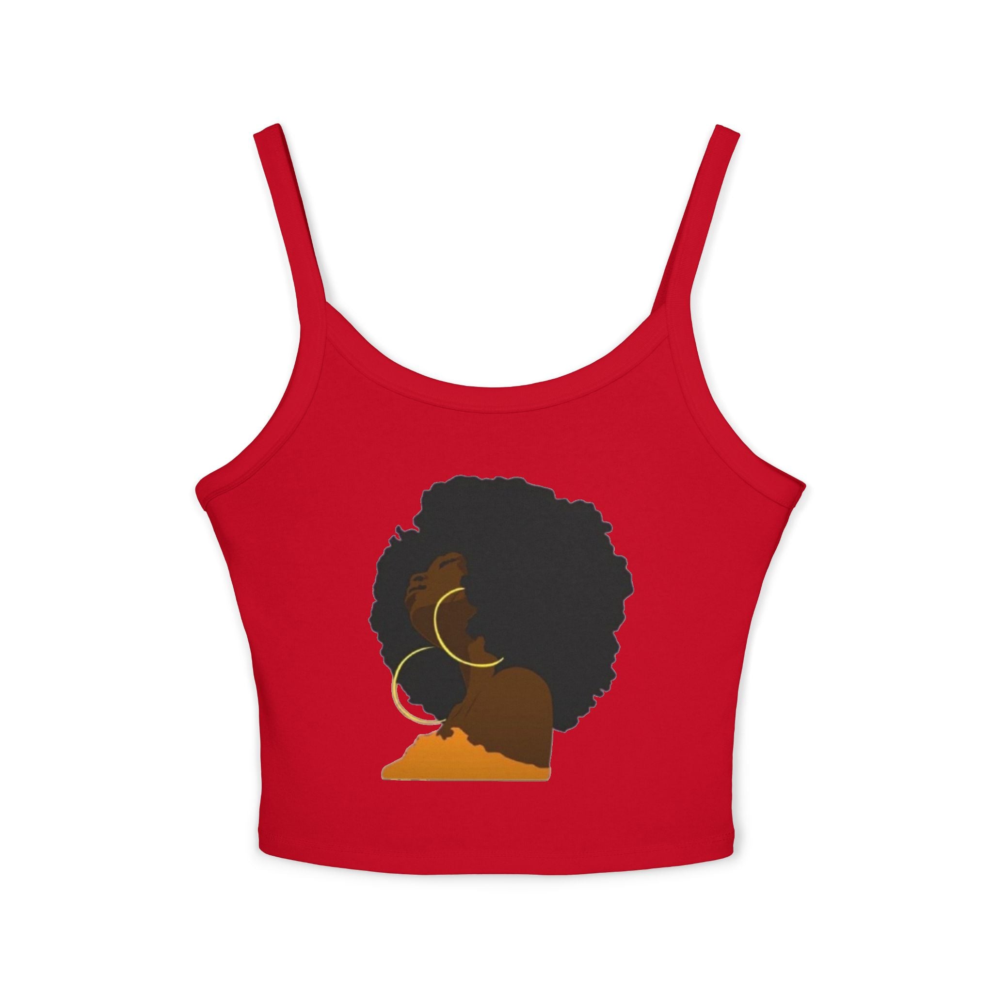 Afro Lady Spaghetti Strap